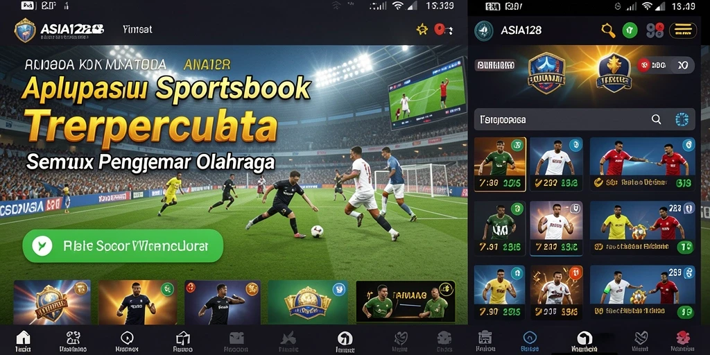Tampilan gameplay ASIA128 menampilkan antarmuka Sportsbook yang menarik.