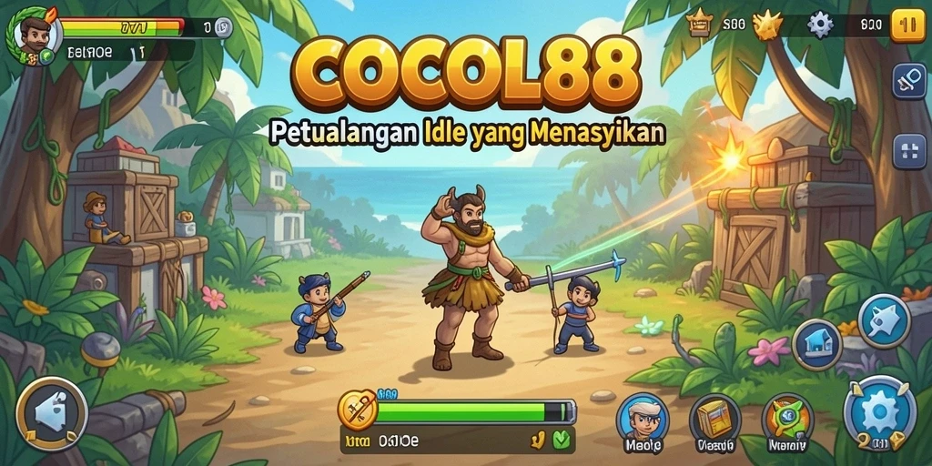 Tampilan utama gameplay COCOL88 dengan karakter Idle yang berinteraksi.