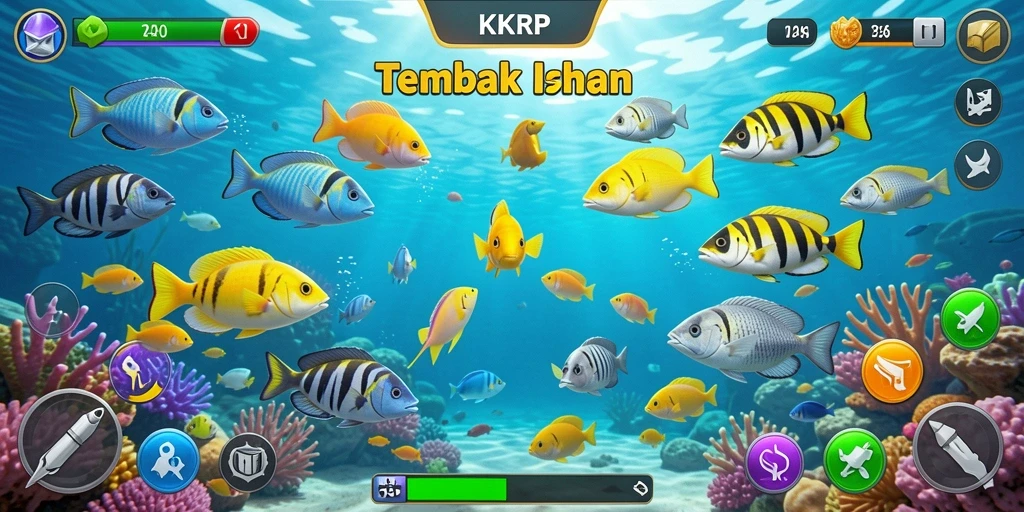 Tangkapan layar KKRP menunjukkan aksi seru dalam menembak ikan.