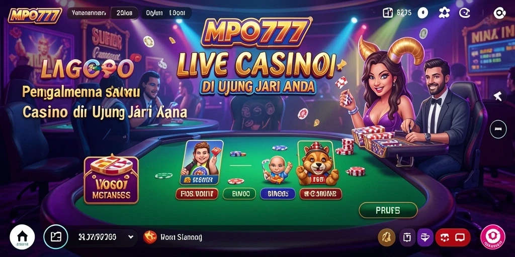 Tampilan gameplay MPO777 yang seru dan interaktif di Live Casino.