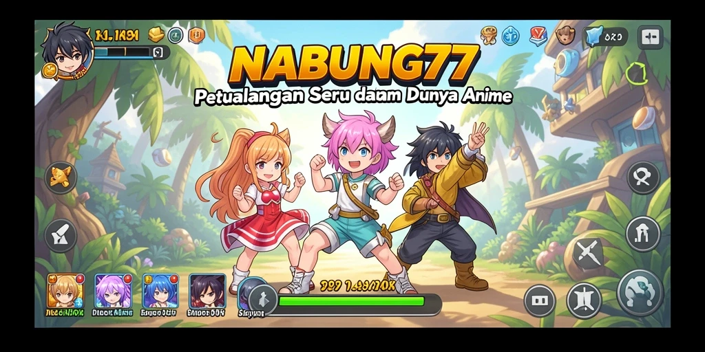 Tampilan gameplay seru dalam dunia Anime NABUNG77.