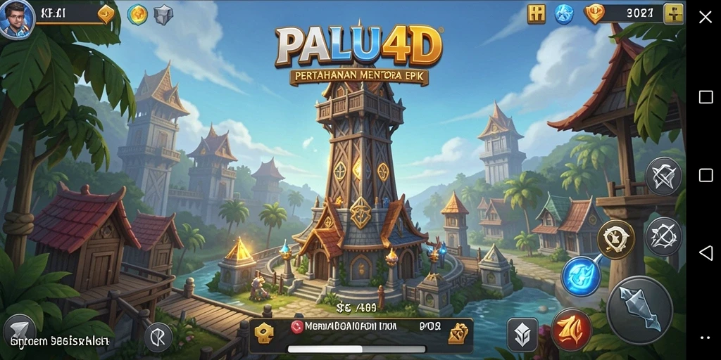 Tampilan gameplay PALU4D yang mendebarkan dalam Tower Defense.