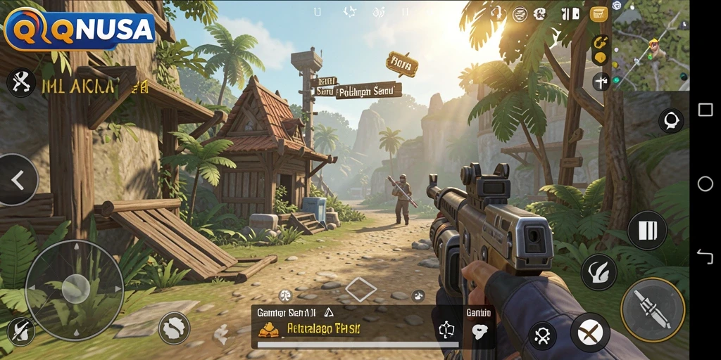Tampilan gameplay seru dan mendebarkan dalam QQNUSA.