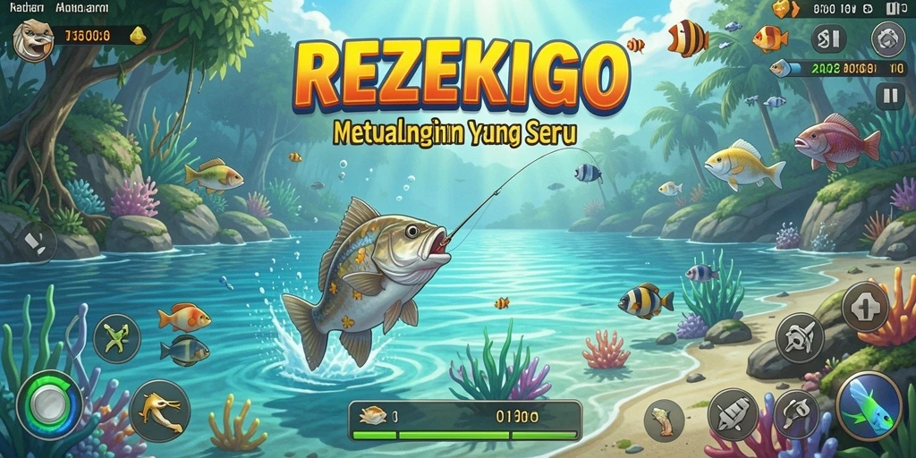 Tangkapan ikan terbesar dalam gameplay REZEKIGO yang seru.
