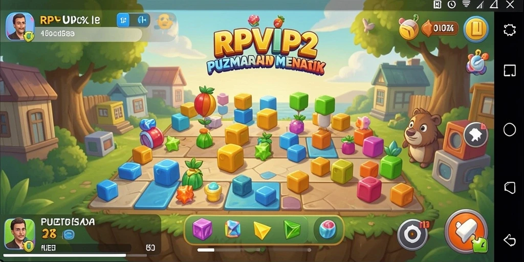 Screenshot gameplay RPVIP2 menampilkan tantangan Puzzle menarik.