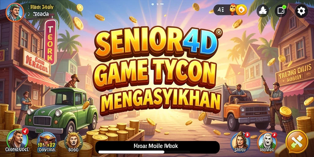 Screenshot utama menunjukkan gameplay SERU SENIOR4D dengan desain menarik.