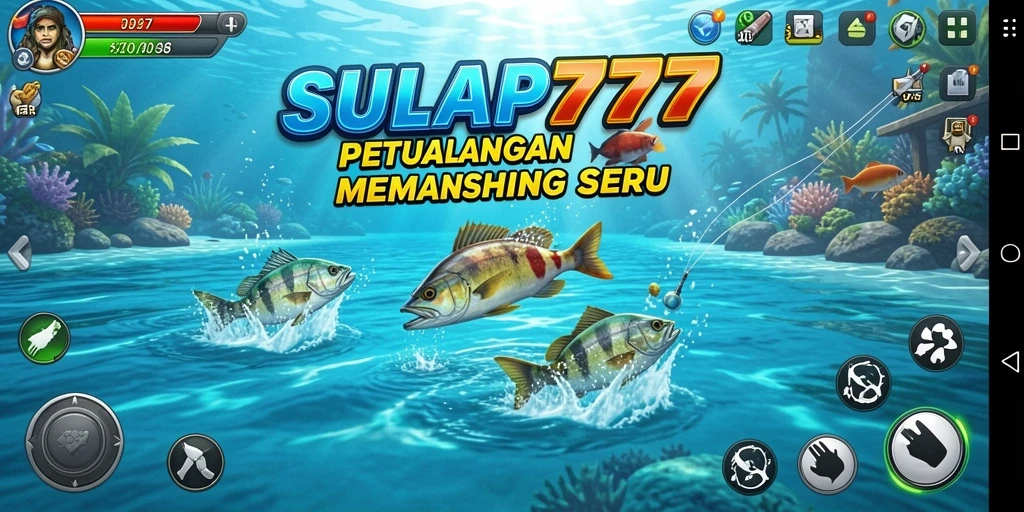 Tampilan gameplay SULAP777 yang menonjolkan aksi memancing seru.