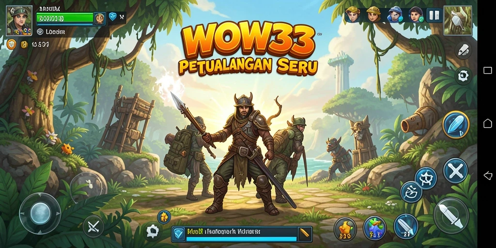 Tampilan gameplay WOW33 menunjukkan eksplorasi dunia yang menakjubkan.